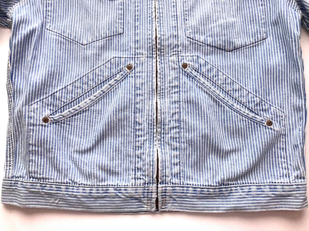 80s USA製 OSHKOSH ヒッコリー ストライプ ワークジャケット - メルカリ