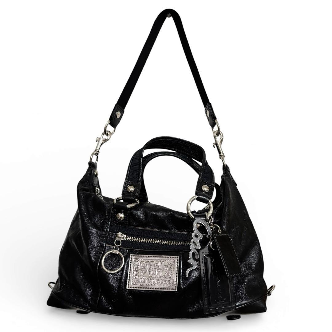 COACH POPPY 15914 ブラック 00s Y2K ミニボストン - メルカリ