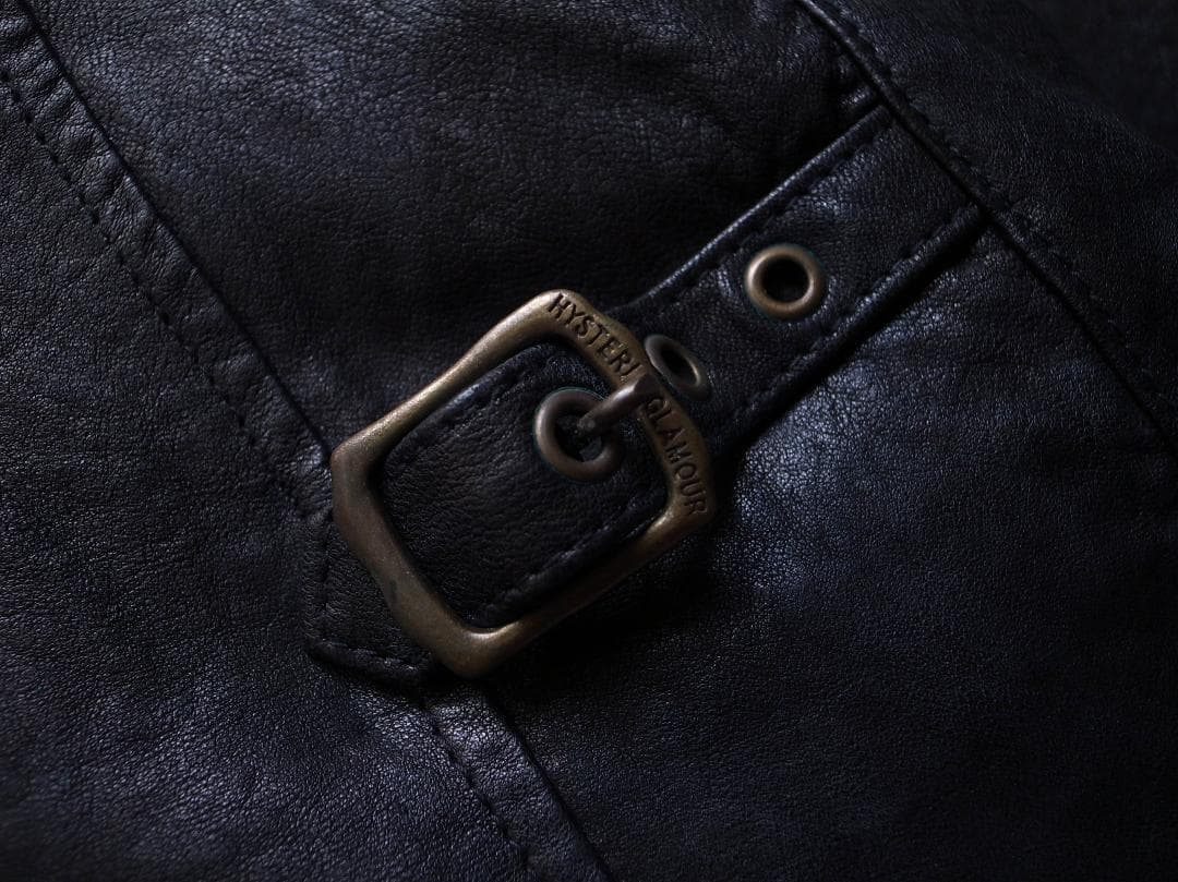 HYSTERIC GLAMOUR スタッズ レザー シングルライダースジャケット