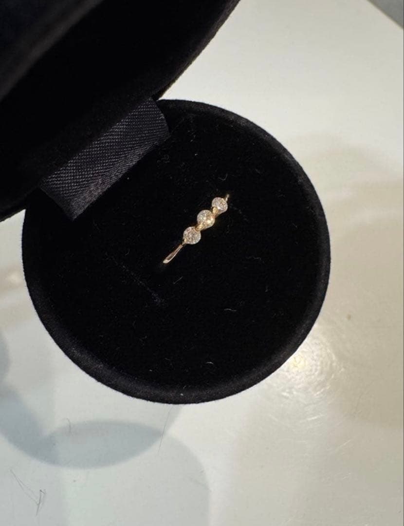 K18 ダイヤモンド 3石　0.2ct リング　ゴールド　刻印あり