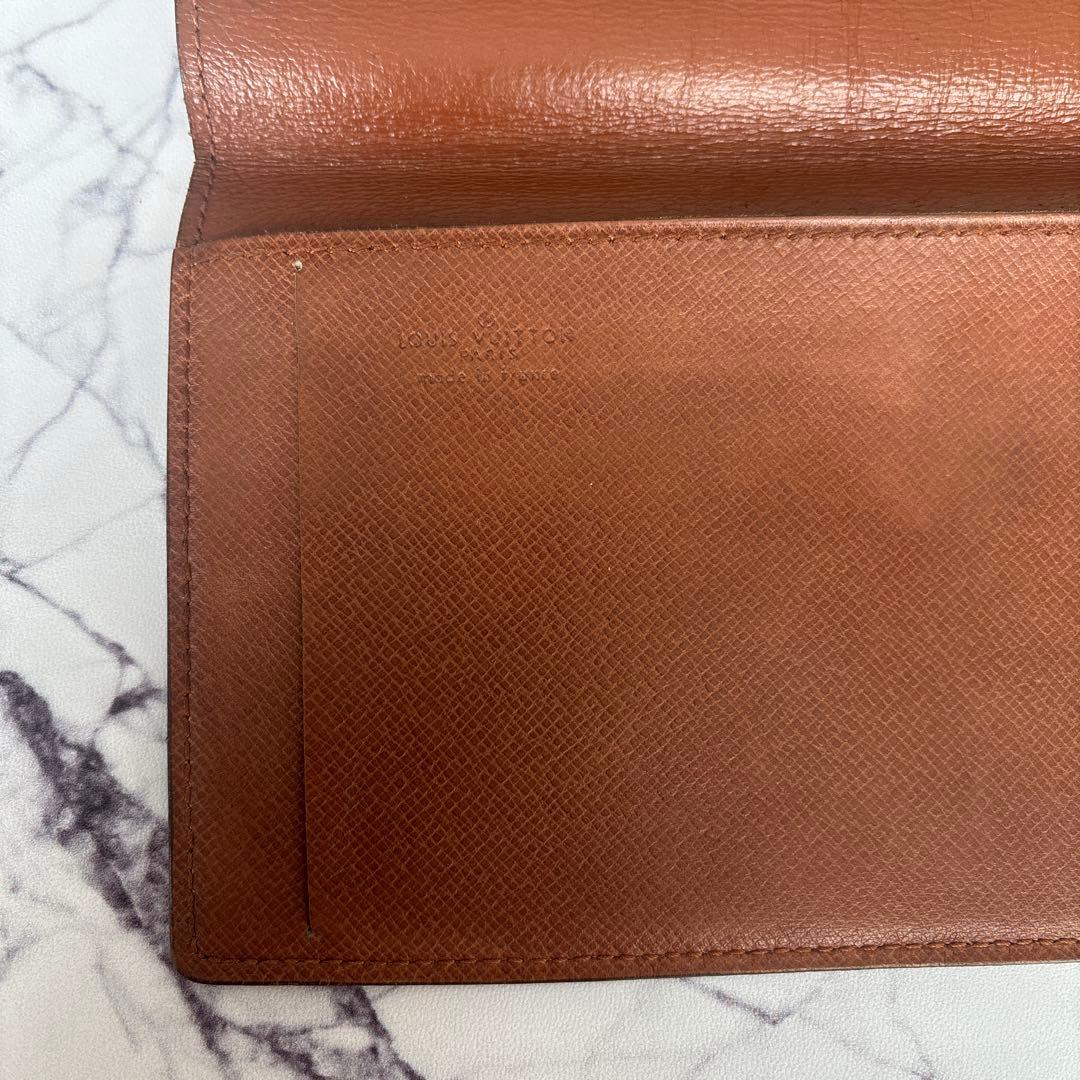 ルイヴィトン ポルトシェキエダブル モノグラム 長札 カード 財布 希少