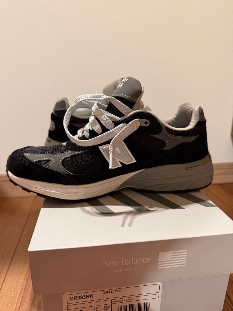 新品同様New Balance 993 26.0cm ブラック/グレー
