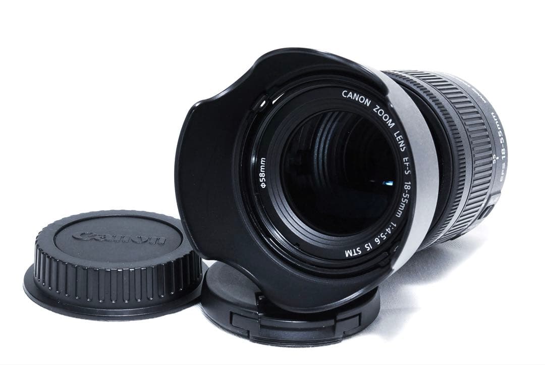 Canon EF-S 18-55mm IS STM 手ぶれ補正 ✨純正フード - メルカリ
