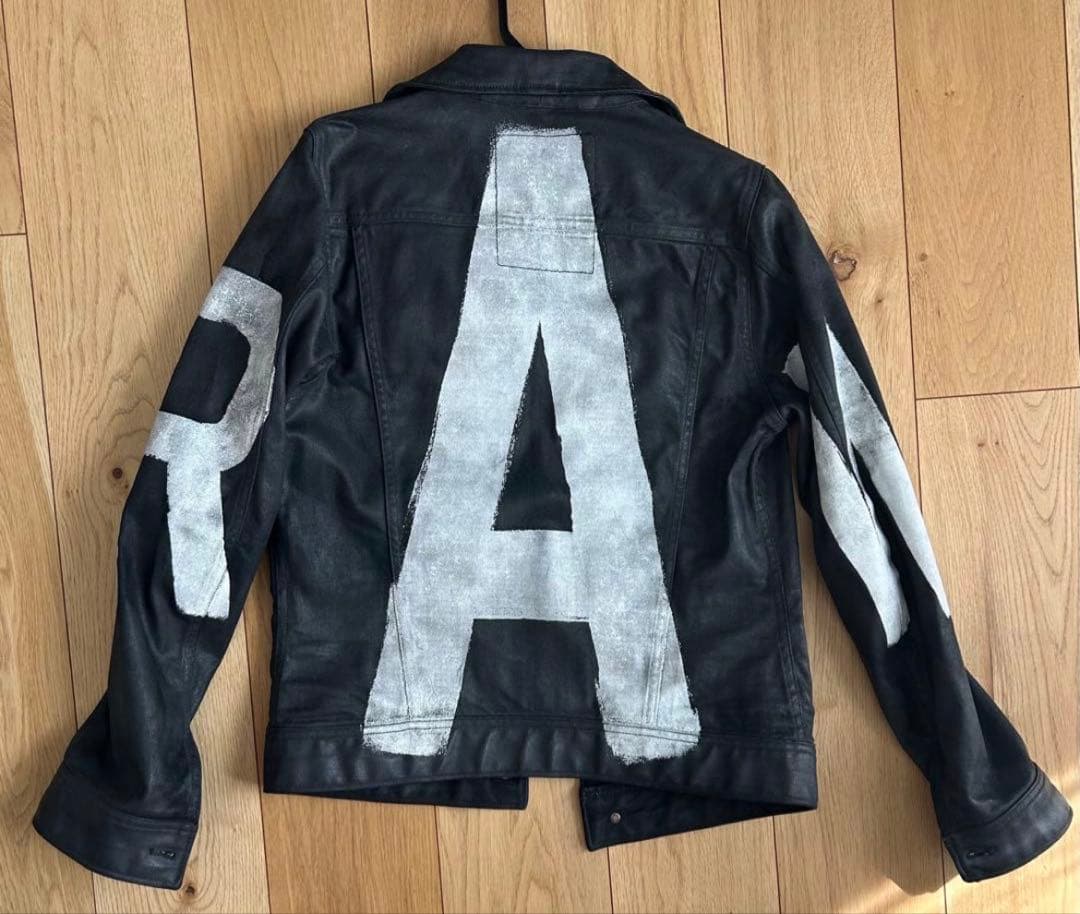 レザー ブラックデニムジャケット archive y2k ダークウェア - メルカリ