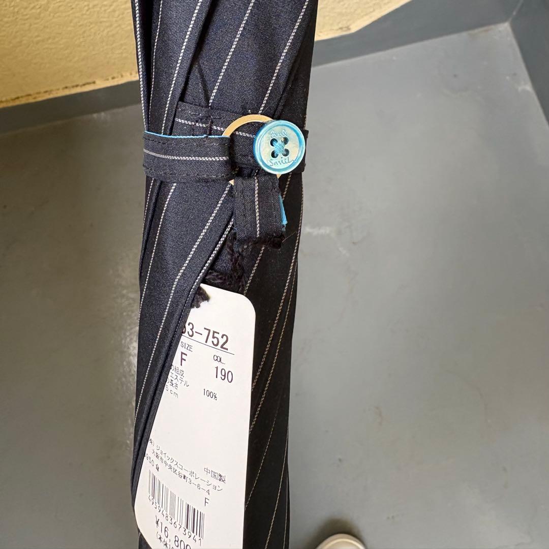 PaulSmith ネイビー ピンストライプ ブルー カラー骨 長傘 - メルカリ