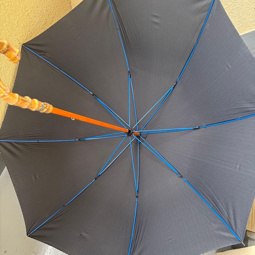 PaulSmith ネイビー ピンストライプ ブルー カラー骨 長傘 - メルカリ