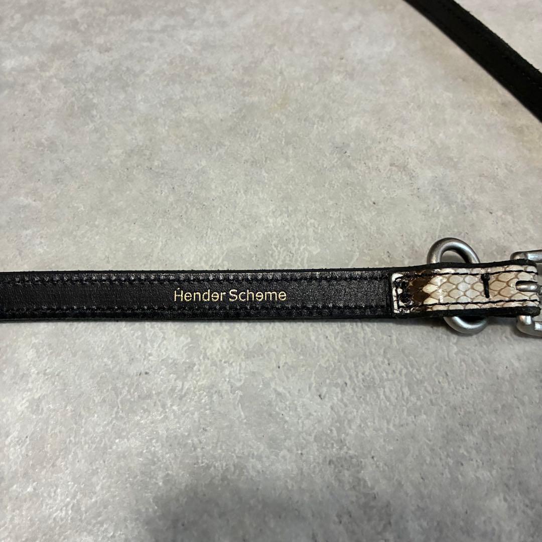 Hender Scheme パイソン柄 ベルト ブラックホワイト 蛇 - メルカリ