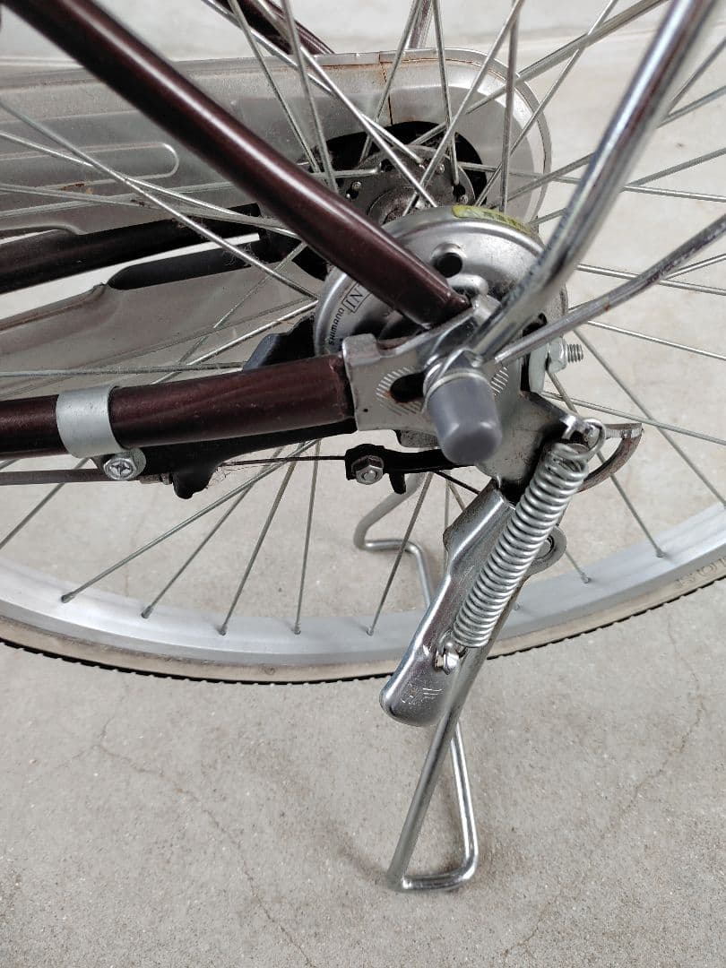 たのメル便】マルイシ 自転車 シティサイクル 24インチ ブラウン 引取