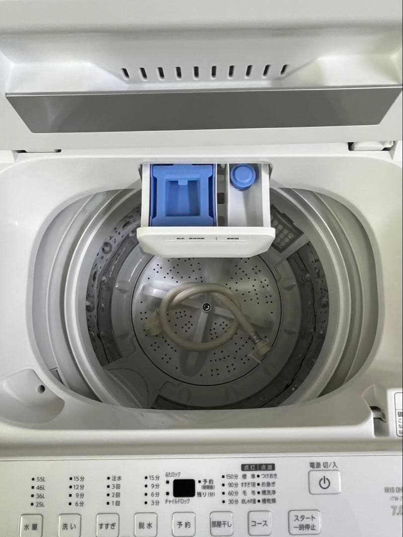 #7 7.0kg 2024 アイリスオーヤマ ITW-70A01-W 縦型洗濯機