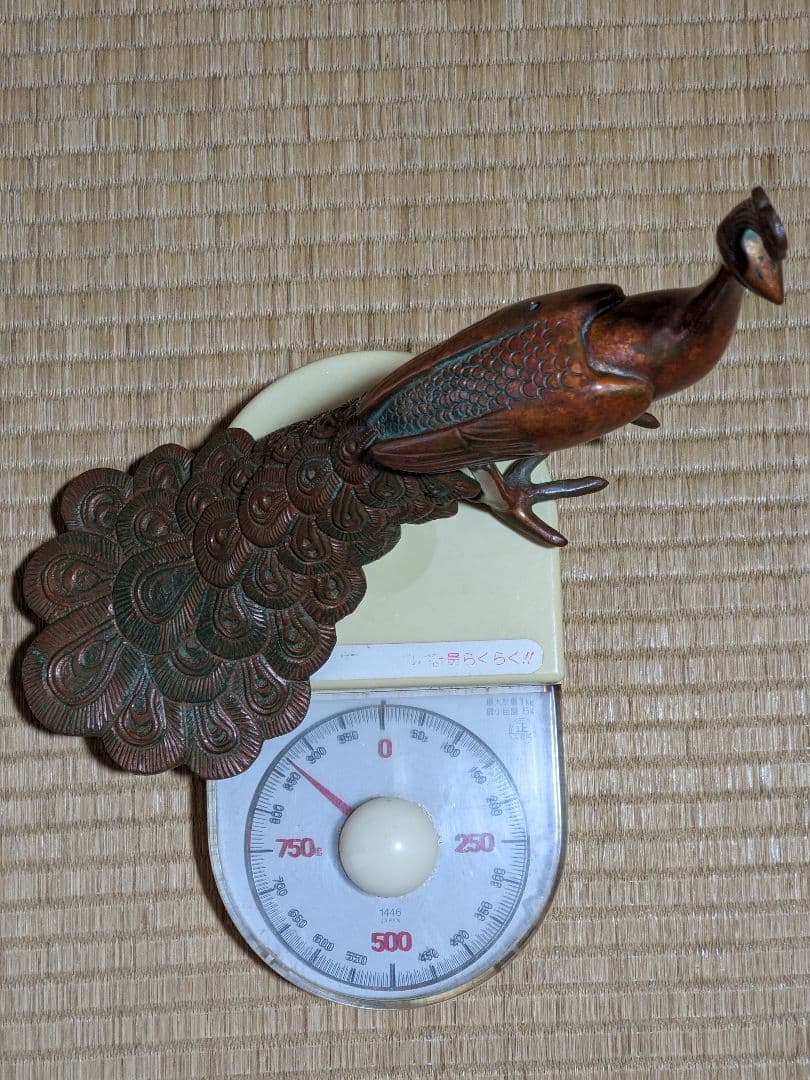 ♢孔雀明王 銅器 仏像 置物飾り災厄 煩悩 高岡銅器古作 縁起物 骨董品