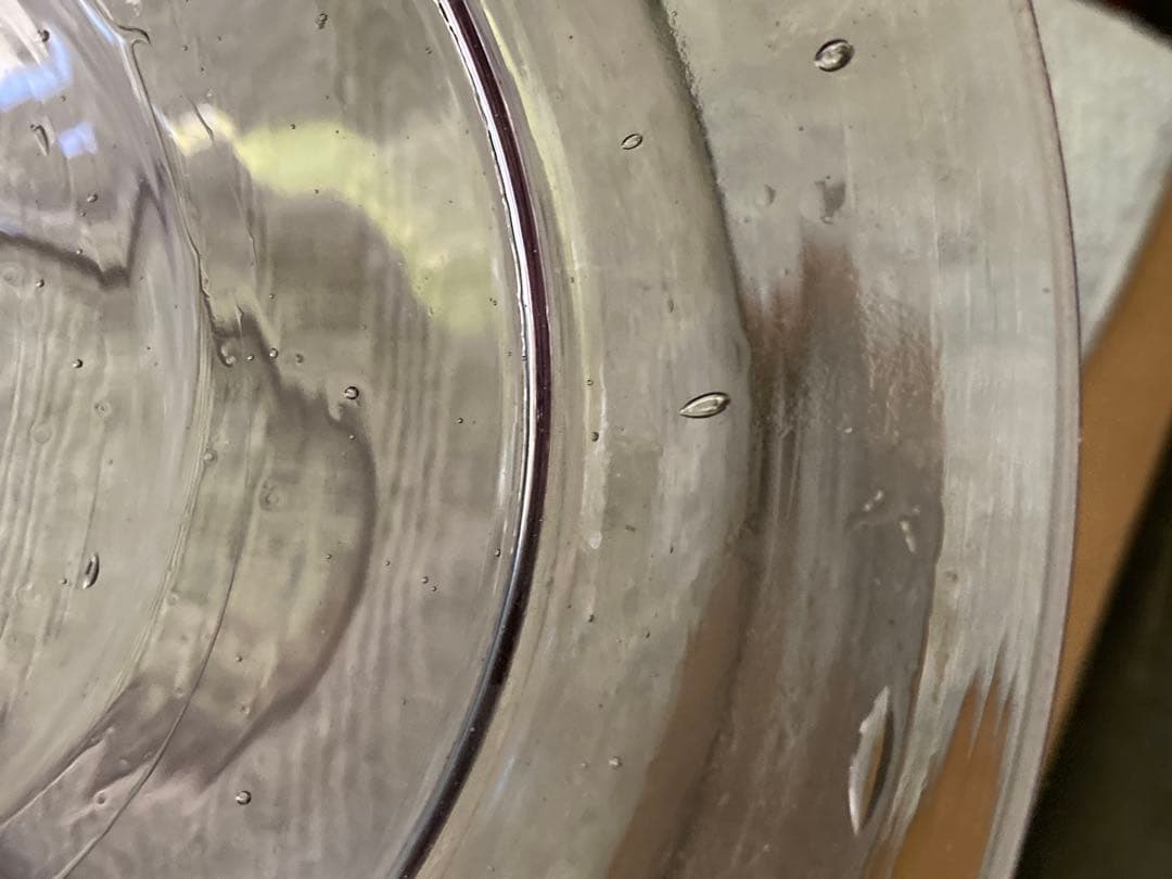 ぼってり美しい 薄紫の地球瓶 菓子瓶 菓子びん ガラス 昭和レトロ