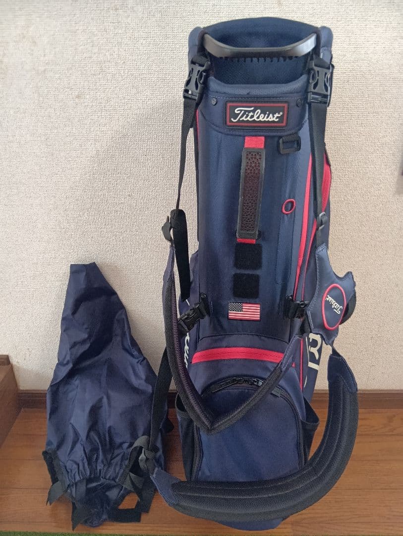 Titleist ゴルフキャディバッグ ネイビー/レッド - メルカリ