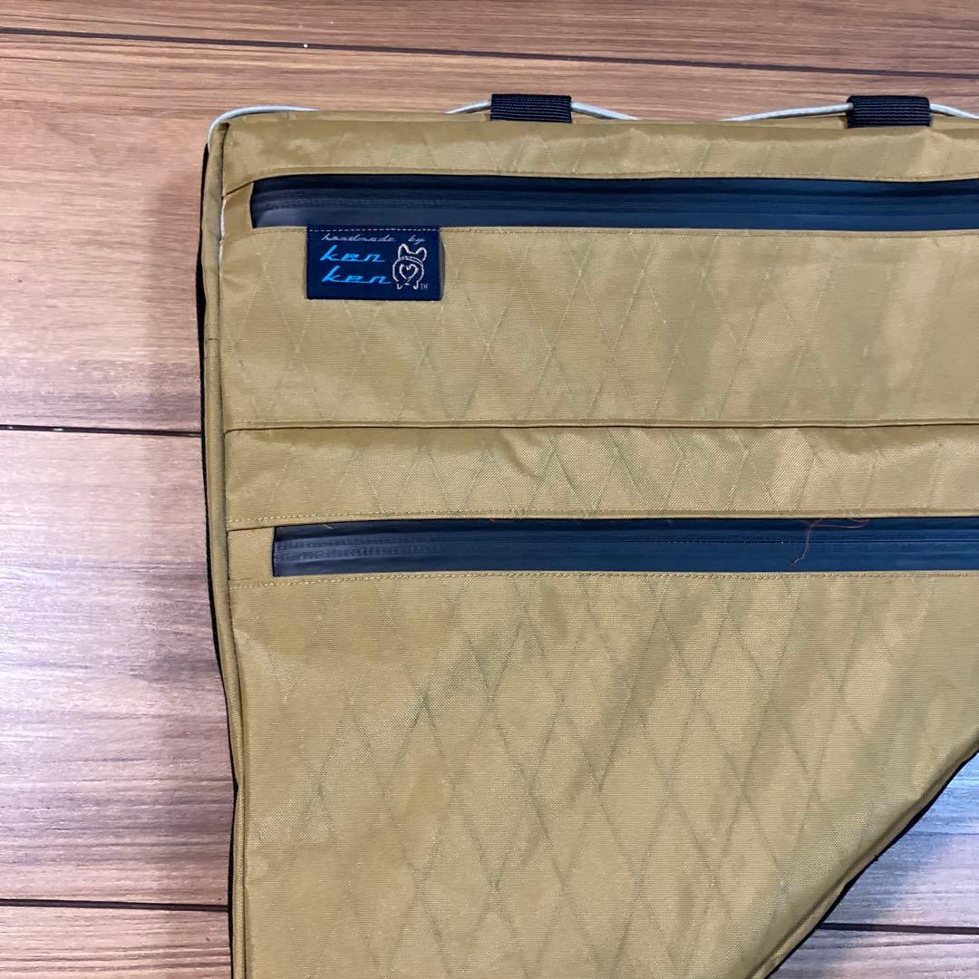 ハンドメイドフルフレームバッグ　X-PAC コヨーテブラウン　43.5cm