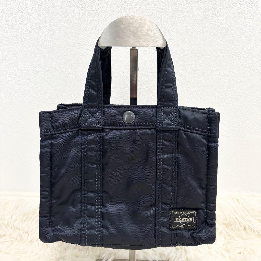 HEAD PORTER ネイビー ハンドバッグ ミニサイズ 美品 ヘッドポーター タンカー ミニトートバッグ ネイビー｜Yahoo