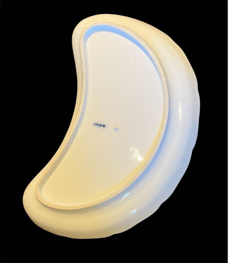 19世紀アンティーク/KPMベルリン/ ホワイト プレート クレセント