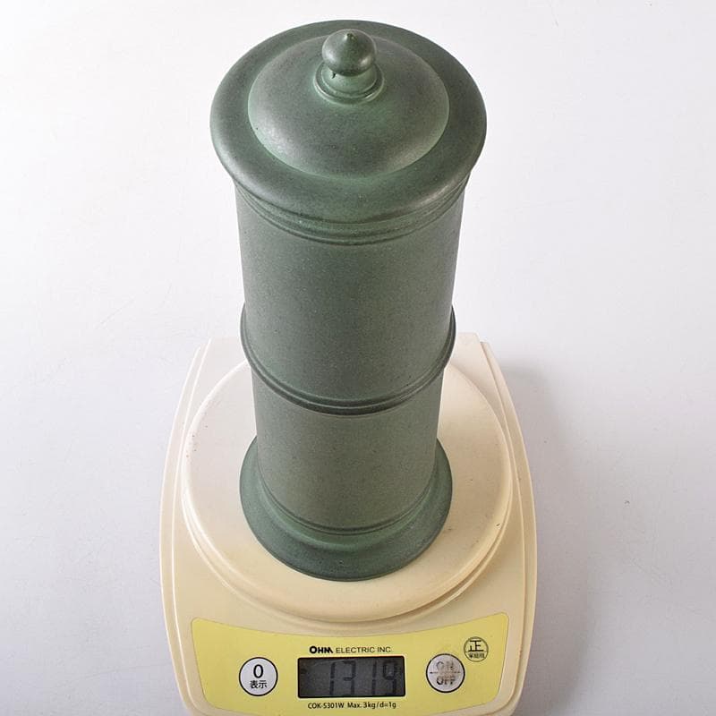 高岡銅器 鋳物師 大野芳光作 唐銅 経筒花入 共箱 M R8710 - メルカリ