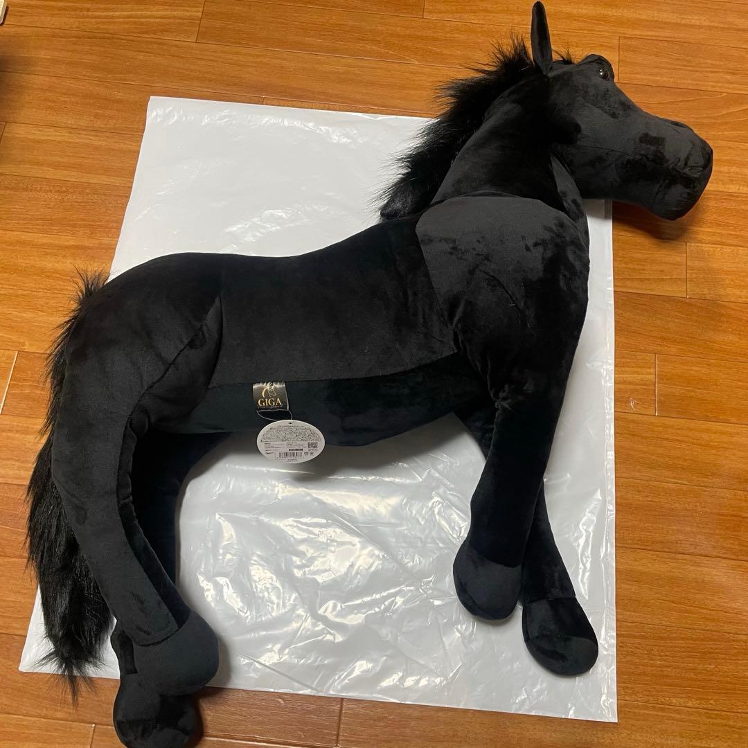 ウマ ぬいぐるみ ブラック - メルカリ