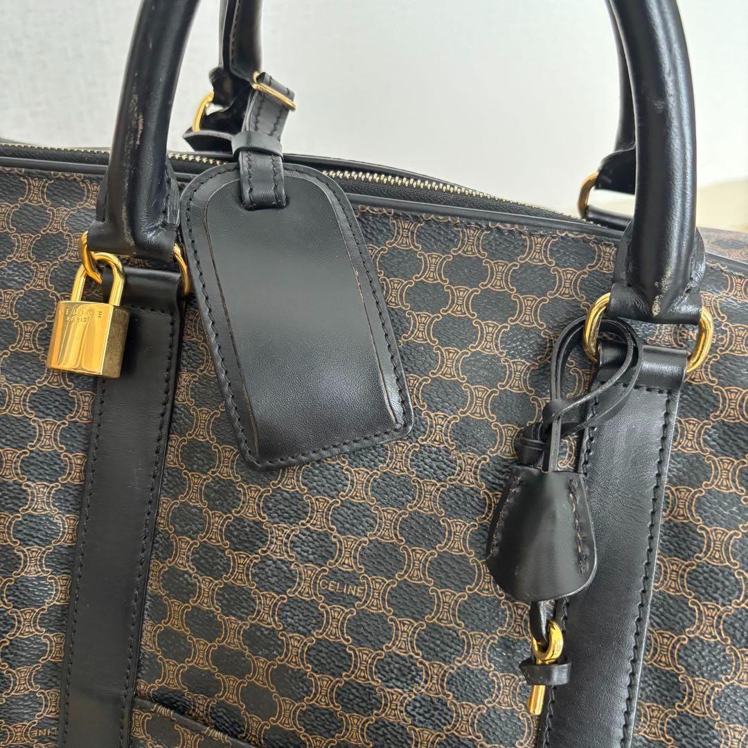 美品✨セリーヌ ボストンバッグ 黒マカダム PVCレザー y2k