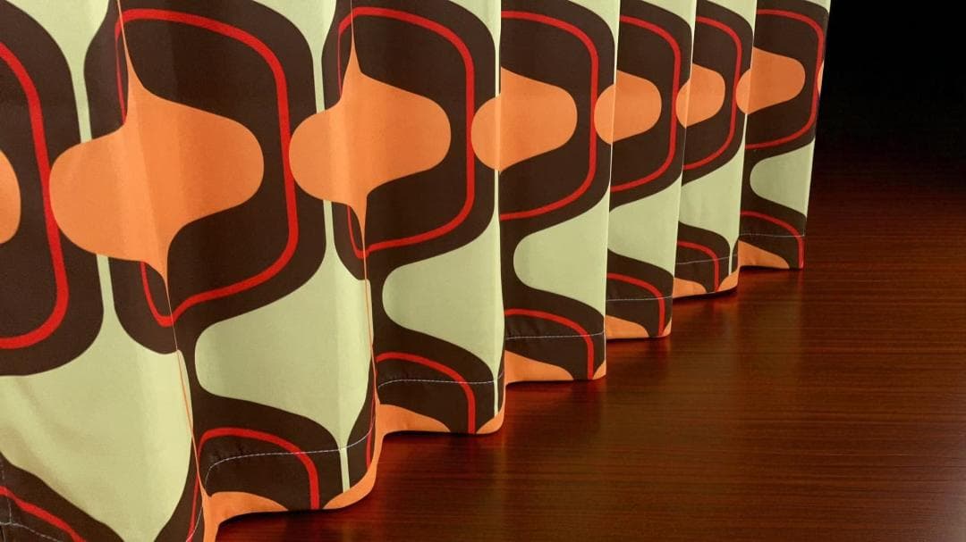 ミッドセンチュリー スペースエイジ カーテン クリスマスセール