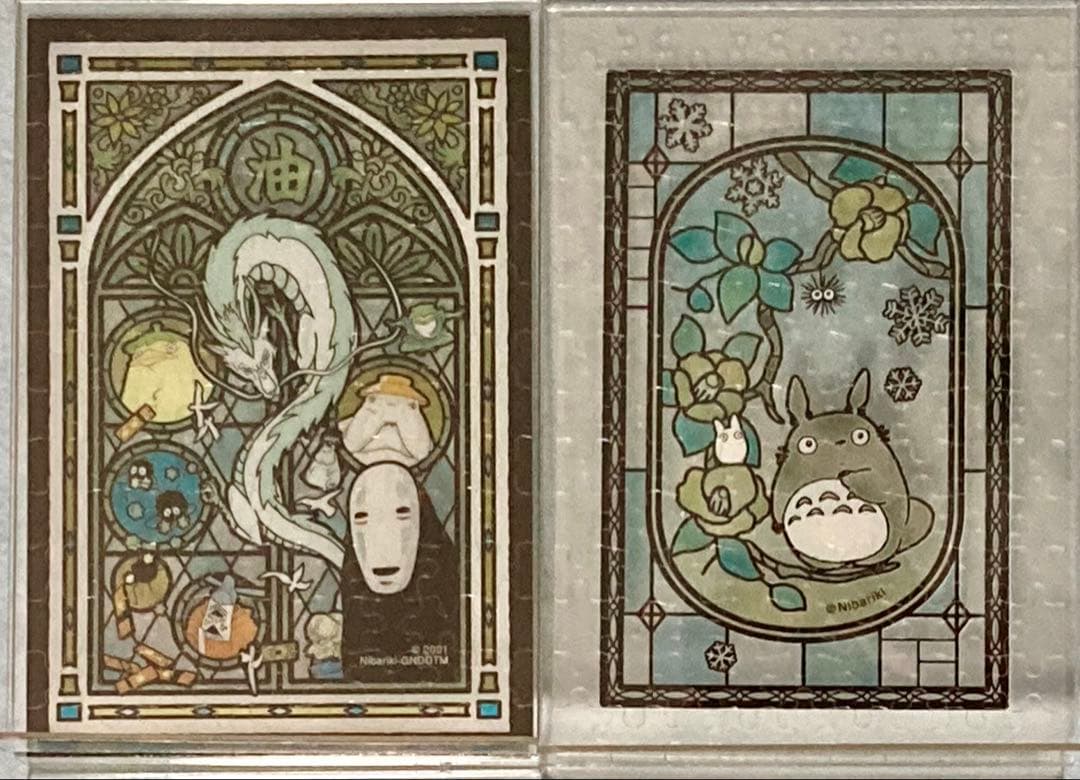 ◆中古美品◆ジブリ／クリアパズル／自立ケース／トトロ・カオナシ等／12種セット