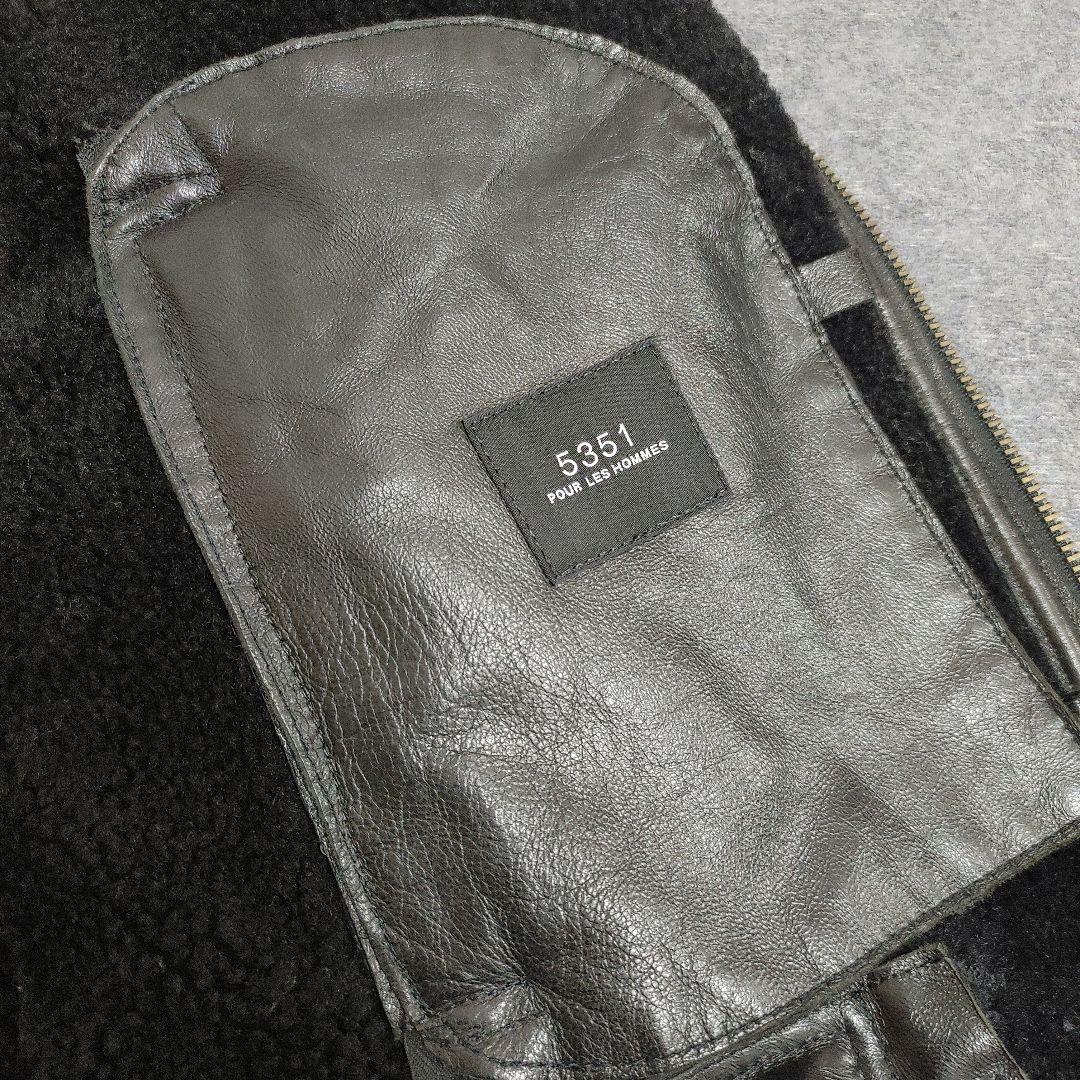 12日限定価格！5351プールオムディレクターズ羊革ムートンレザー
