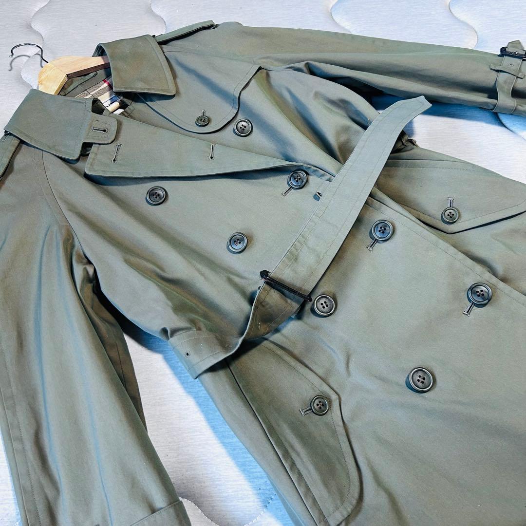 バーバリー トレンチコート ノバチェック 玉虫色 ベルト付き 白タグ