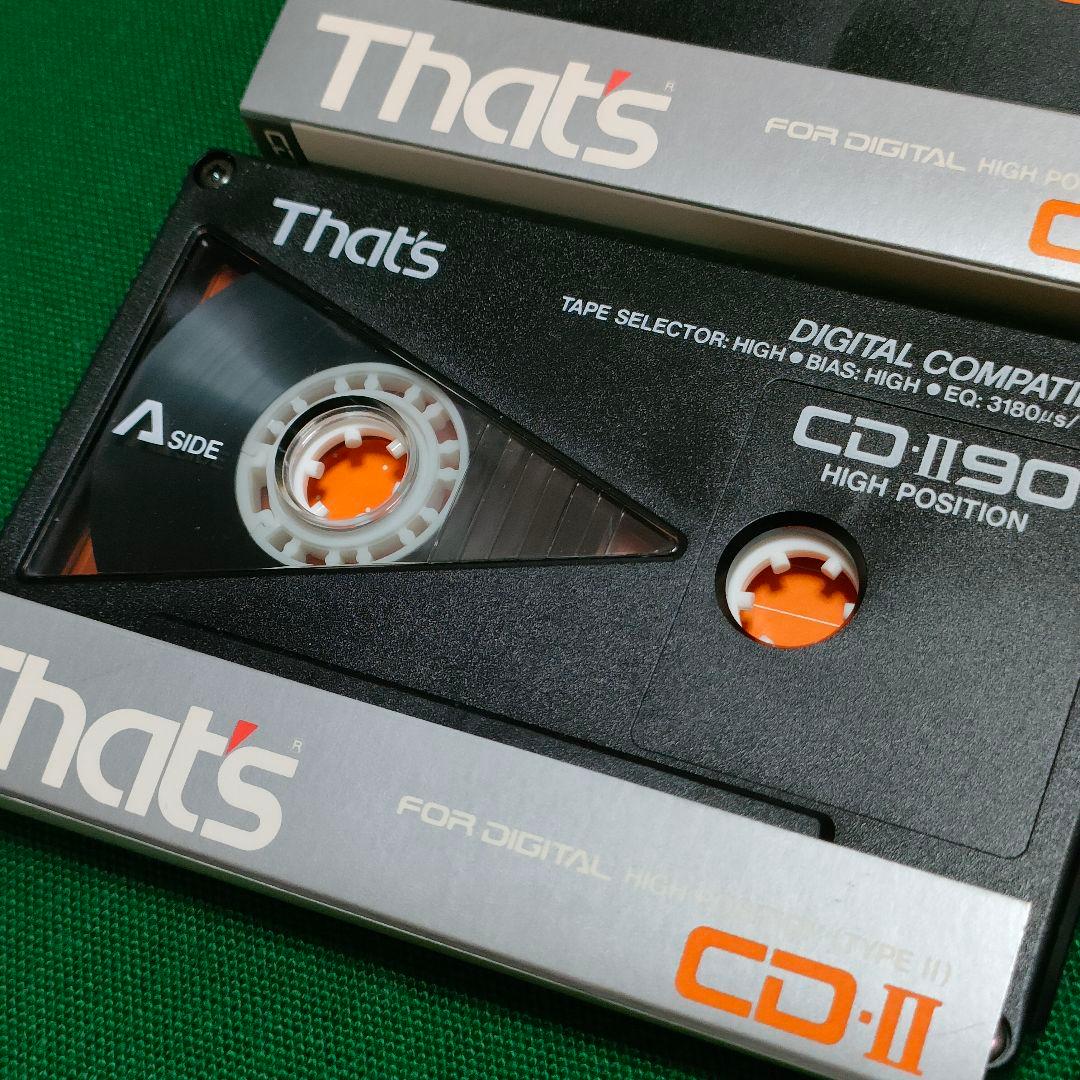 That's カセットテープ ハイポジCD−Ⅱ 5本 消去済 ザッツ ツメ有