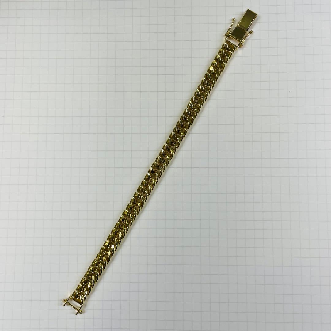 喜平 ブレスレット ミラーカットダブル 48g 19cm 8.5mm