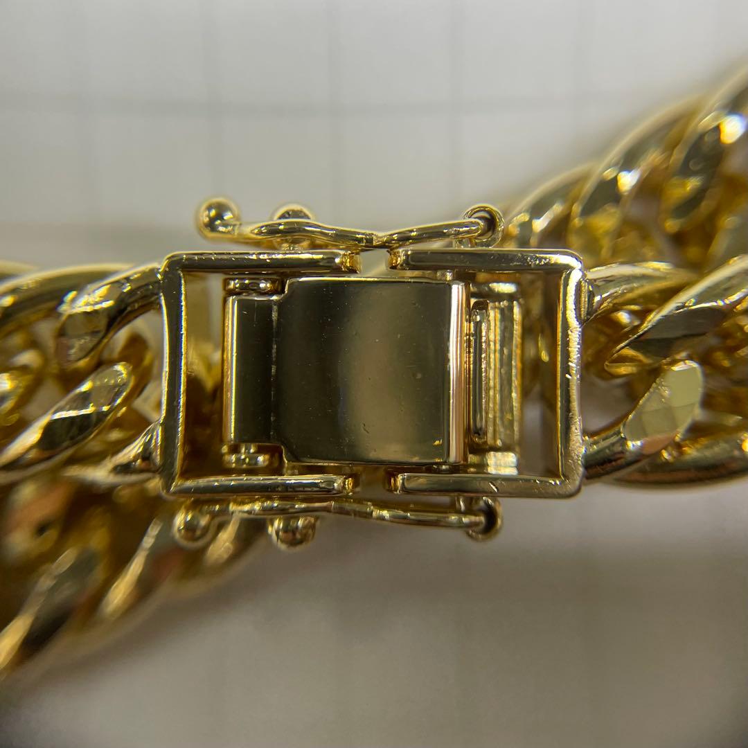 喜平 ブレスレット ミラーカットダブル 48g 19cm 8.5mm