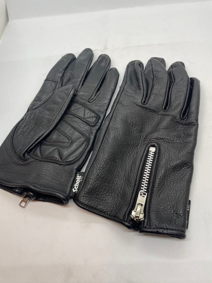 Schott/ショット/ZIP LEATHER GLOVE/ジップレザーグローブ Schott N.Y.C（ショット） Schott 手袋 メンズ ジップ レザー グローブ