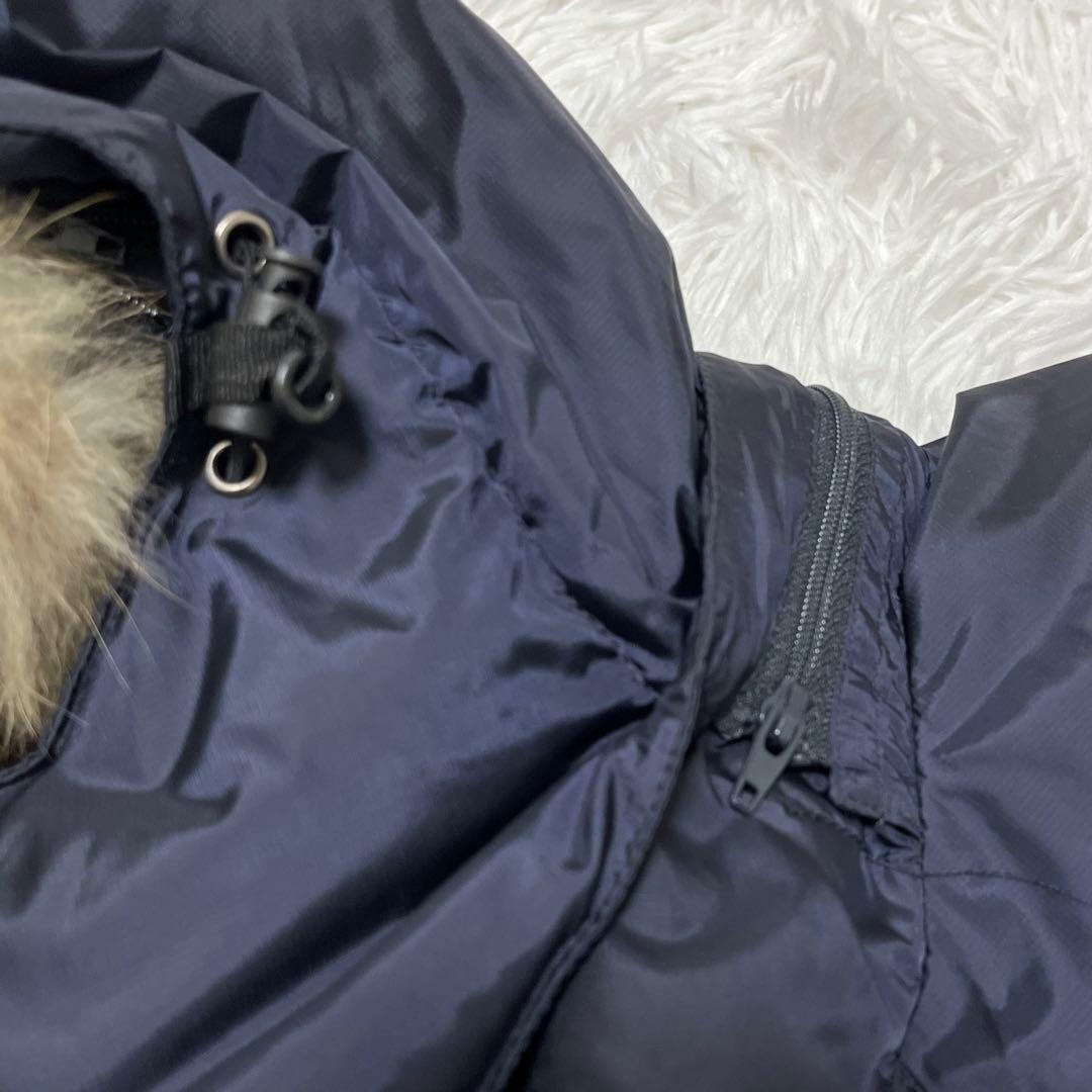 アブガルシア ダウンジャケット 650グースダウン XL ネイビー 刺繍ロゴ