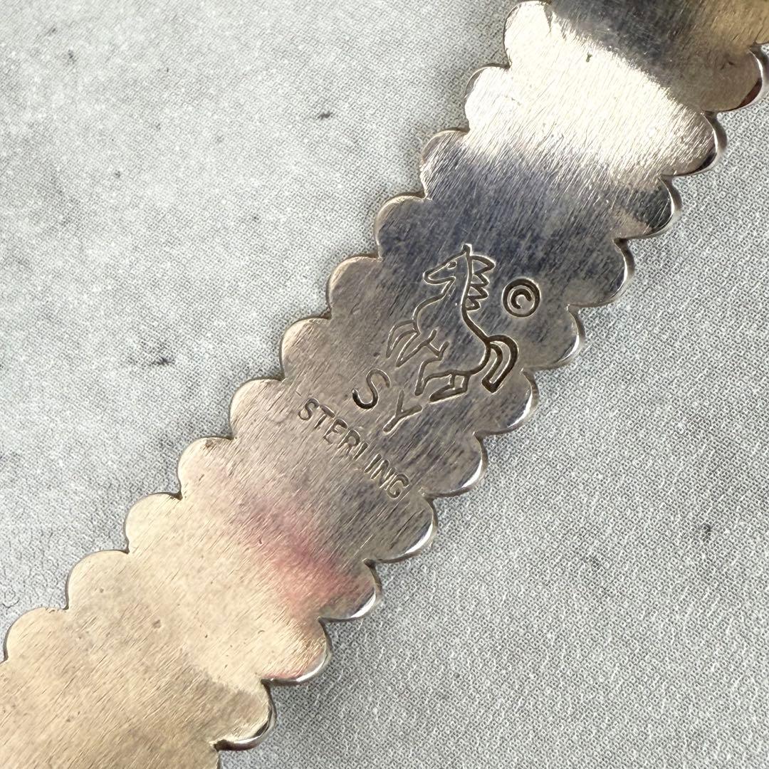 スティーブイエローホース スタンプワーク リーフバングル NAVAJO