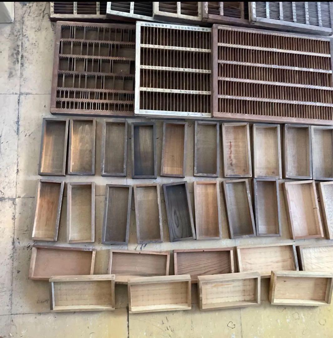 ゲリラセット】活版印刷所から出た木のもの 色々 50個くらい-5【活版