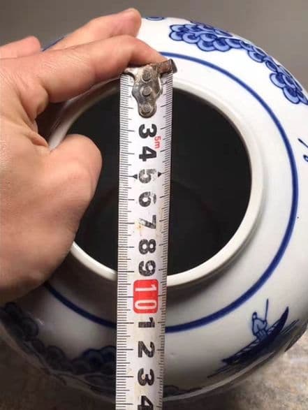 青花磁 竜紋 茶の缶 コレクション 工芸品 古美術品 時代物 置物中国