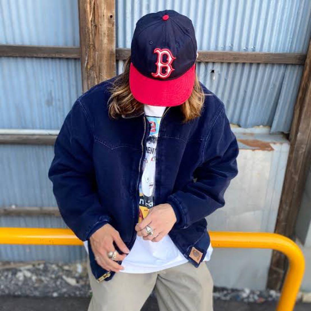 希少 カーハート サンタフェジャケット SANTA FE ダック ネイビー 紺