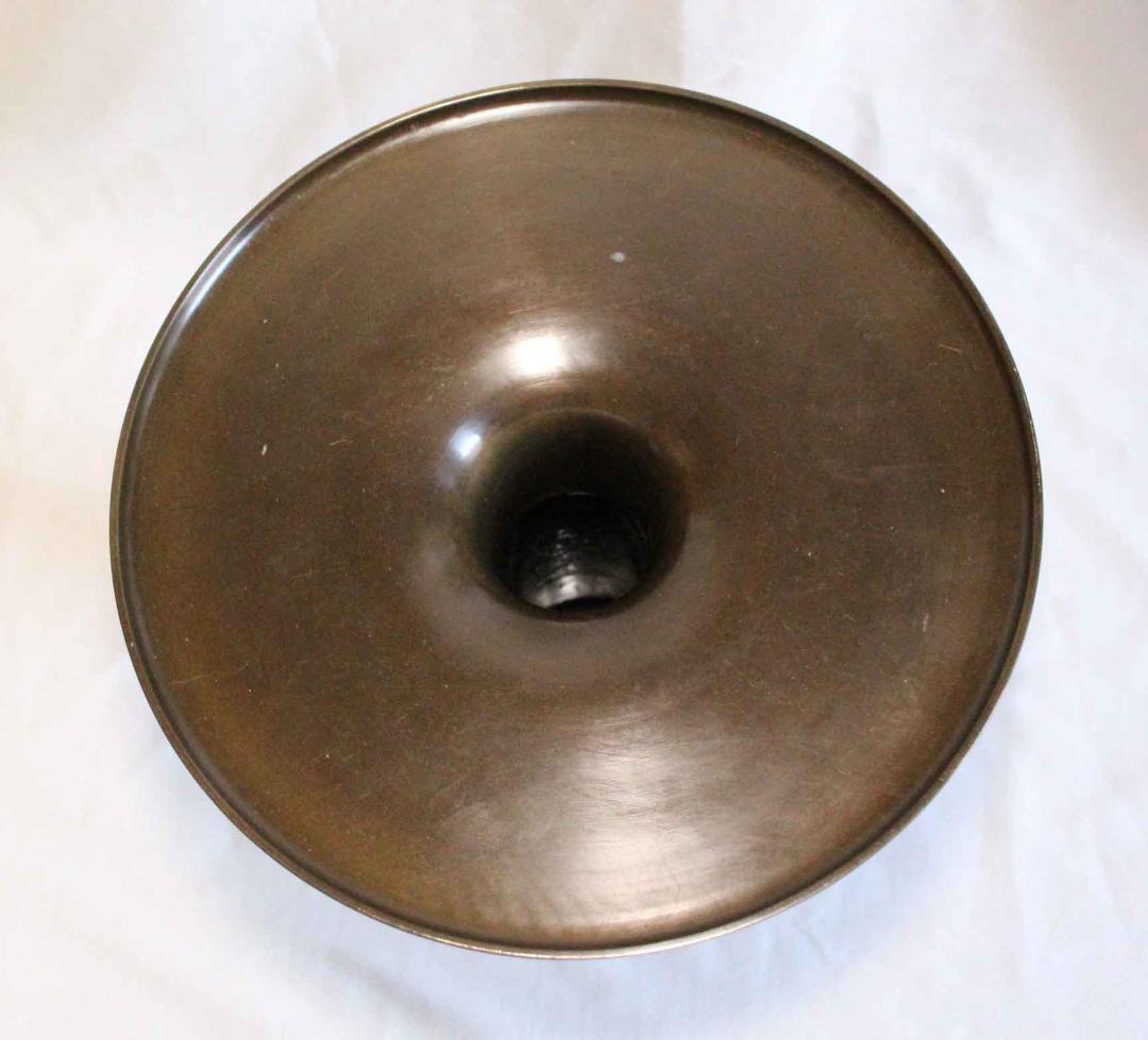 メ*1様 銅花器 池坊 一文字 唐銅 華道 銅器 花生 花瓶 薄端