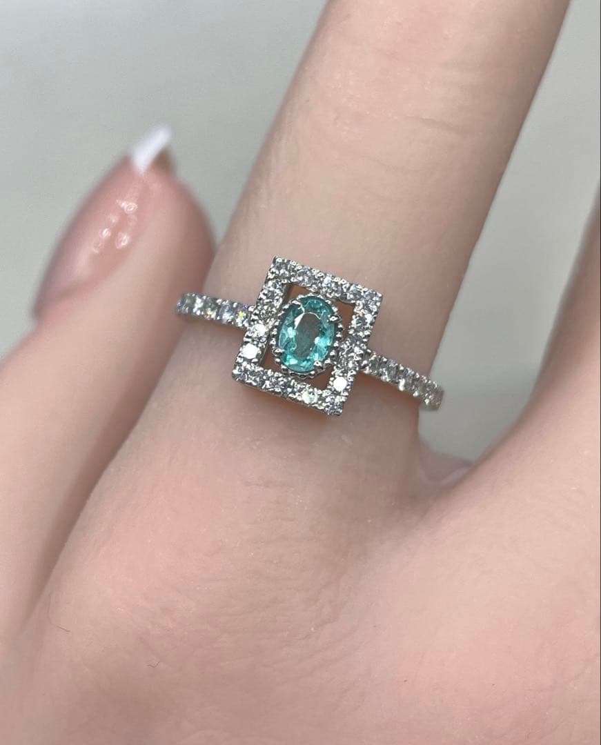 JK2☆高級 ブラジル産パライバ0.2ct D プラチナ リング GIA鑑付 - メルカリ