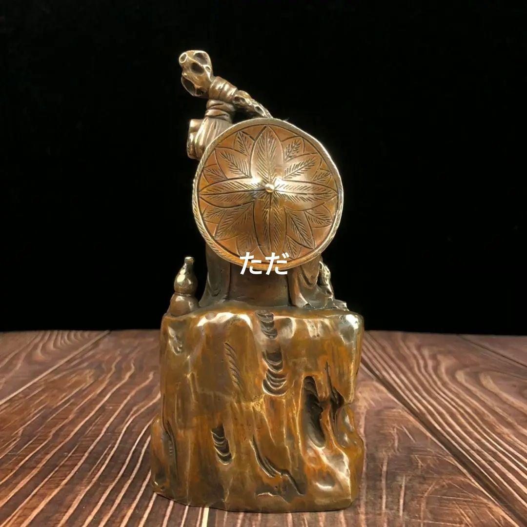 仏教美術 銅製仏像 沈思達磨祖師像 応接間 茶室 書斎 装飾品 工芸品