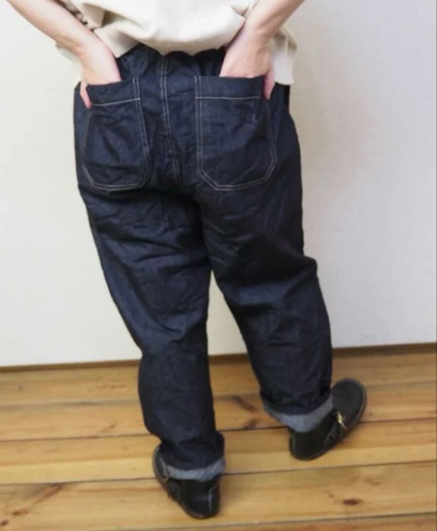 新品訳あり商品！NARU 8ozムラデニムコージーパンツ インディゴ - メルカリ