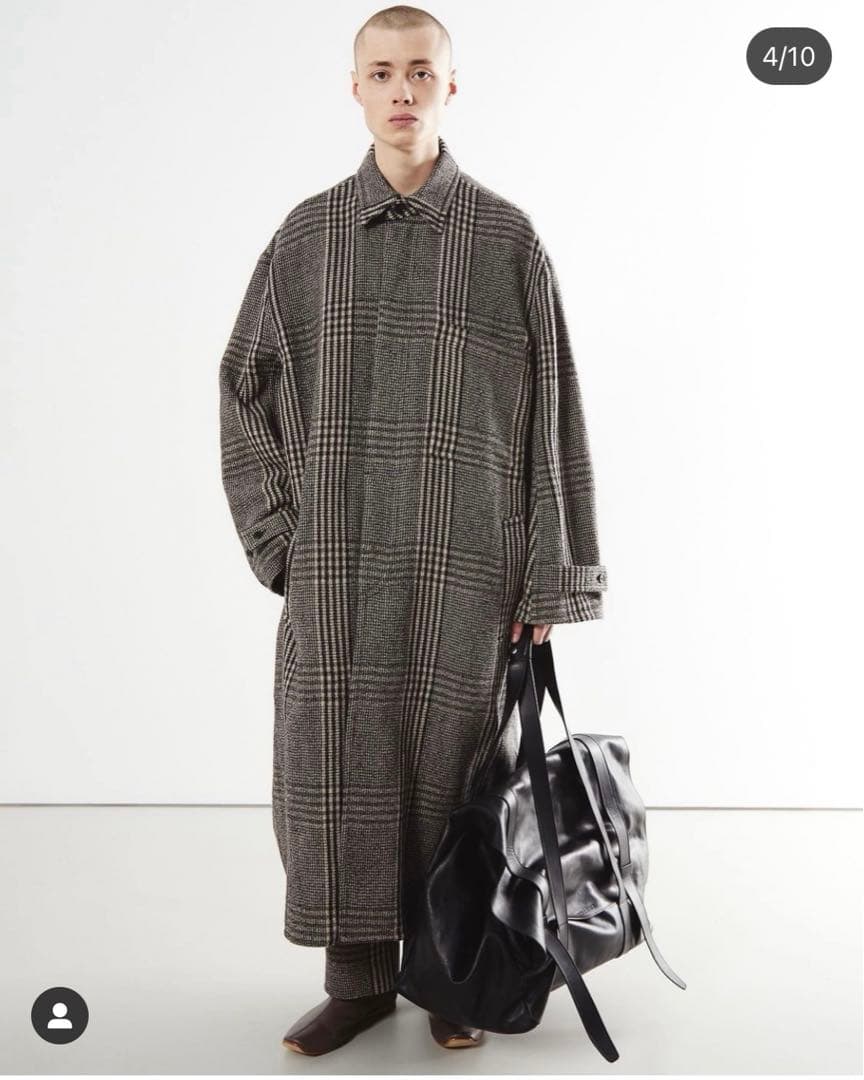 HED MAYNER チェック柄オーバーサイズコート - メルカリ