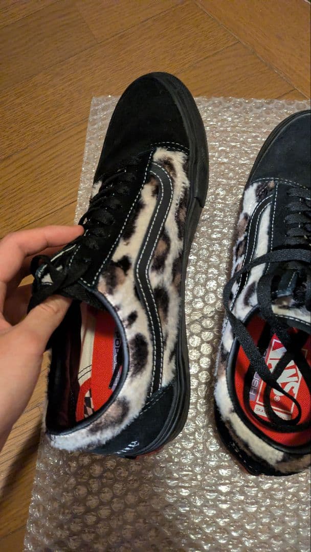 Supreme × Vans Leopard Old Skool \"Black\"