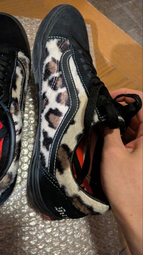 Supreme × Vans Leopard Old Skool \"Black\"