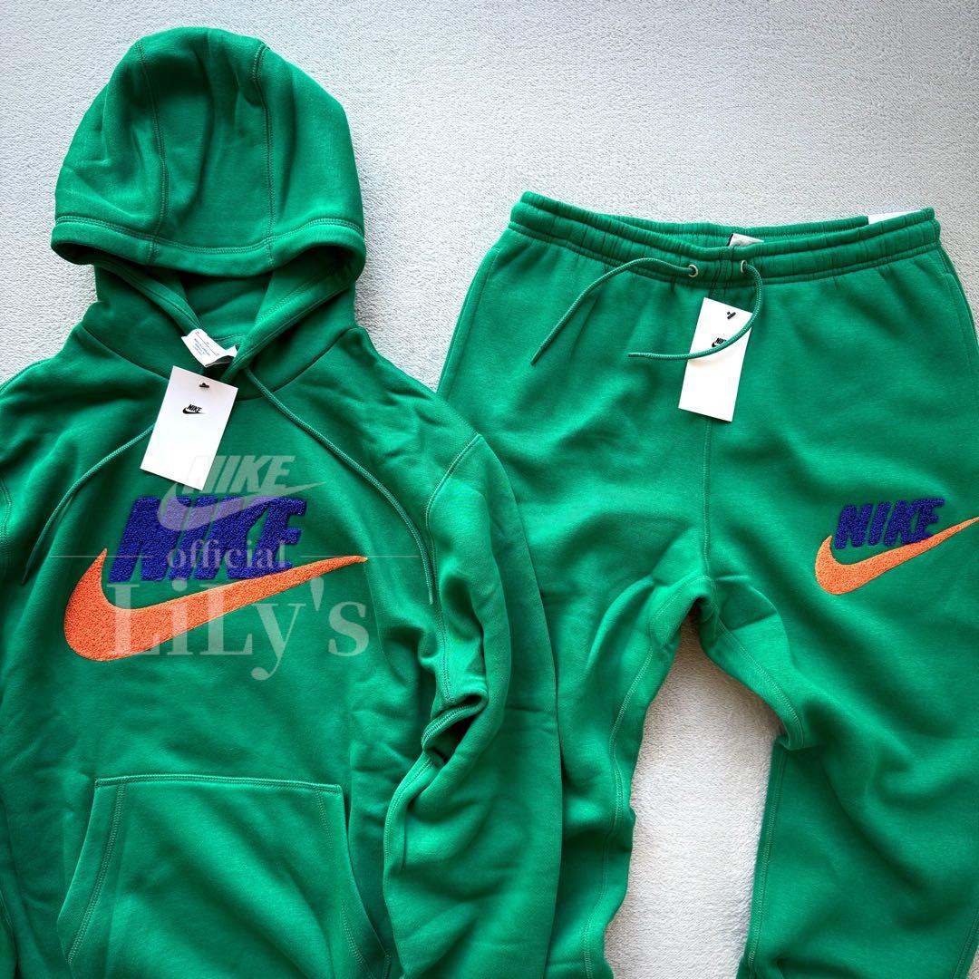 2新品未使用 NIKE上下セットアップ Mサイズ ロゴボア ナイキ グリーン