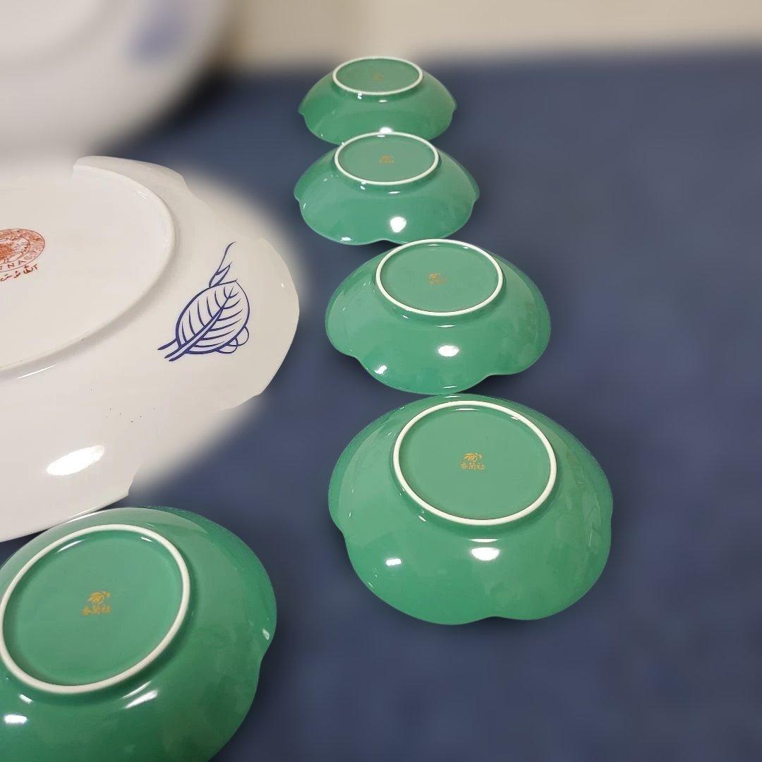 h435☆中国骨董大皿2枚☆香蘭社☆緑色小皿の10枚セット☆ - メルカリ