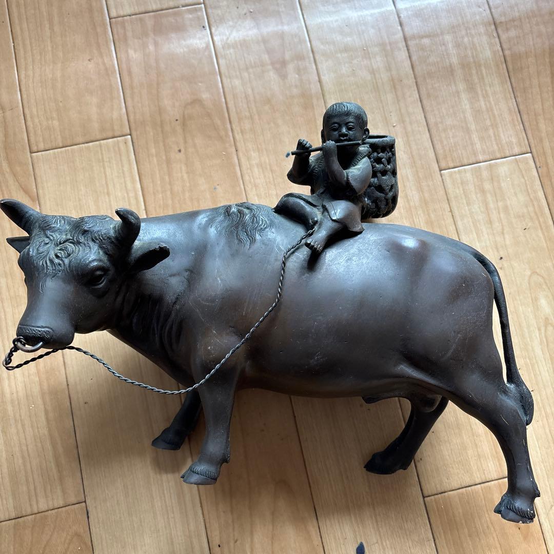 銅製 牛に乗る笛吹童子 2026年最新】笛吹童子 牛 置物の人気アイテム - メルカリ