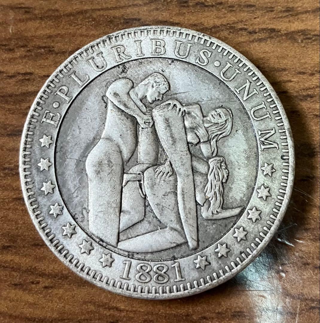 モルガン・ダラー アメリカ古銭1881年 裸女と複数プレイ - メルカリ