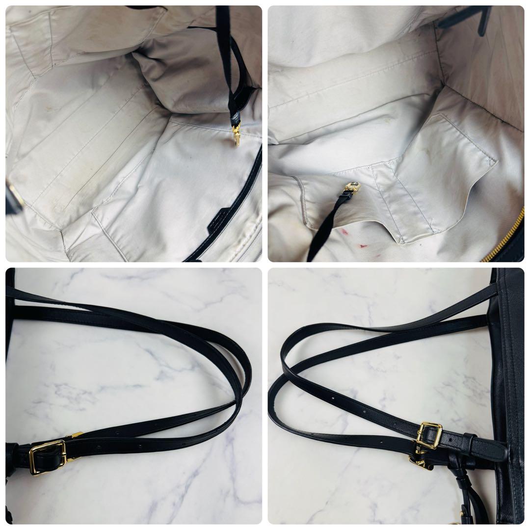 TUMI ニーナ ノースサウス トートバッグ レザー ブラック A4 ゴールド