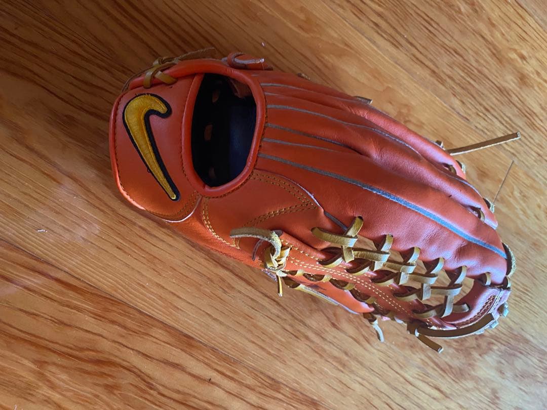Nike オレンジ 硬式グローブ プロステイタス ゼット 硬式 グローブ 内野手用 ネオステータス 刺繍