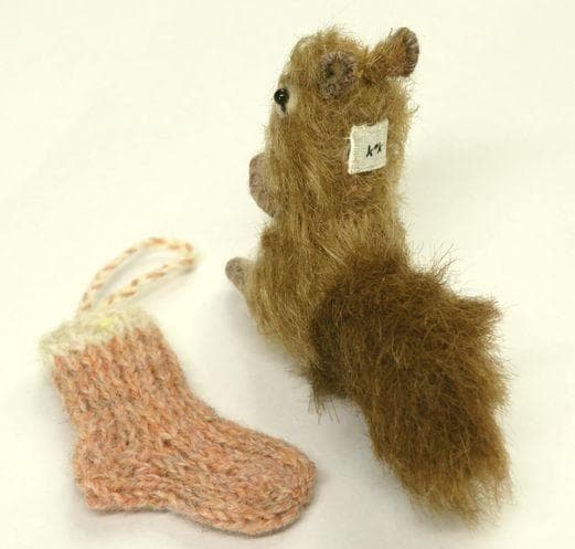 116■ぬいぐるみ作家 五十嵐めぐみ▲リスぬいぐるみ Kutcha Kacha▼