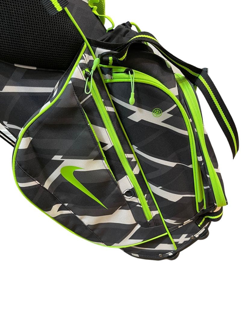 ナイキ ゴルフ キャディバッグ 迷彩 ブラックグリーン 8分割 軽量